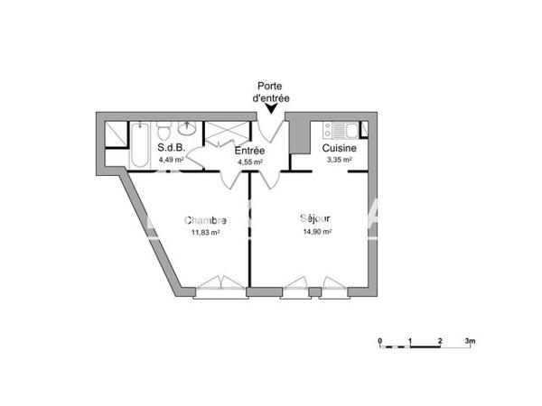 Location Appartement 2 pièces 40 m² - 7 COUR DES BOEUFS Strasbourg 67000