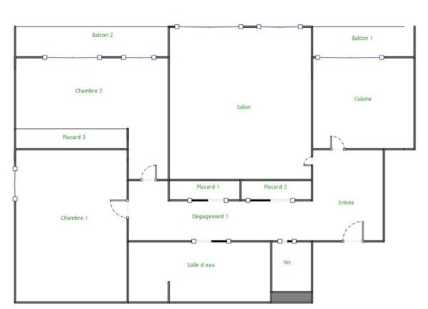 Appartement T3 - 2 chambres - 68m² - VUE MER - A RENOVER - Résidence Parc Dessuard - Saint-Barnabé (13012)