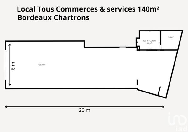 Location murs commerciaux  140 m² Bordeaux