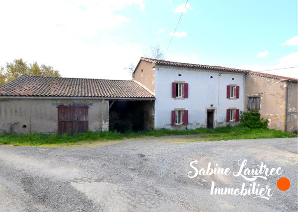 Lombers (81120) Maison en pierres avec vue exceptionnelle – charme, potentiel et dépendances