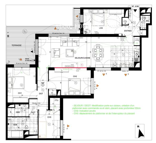 Pont de Neuilly – neuf- 5 pièces avec terrasse et box double