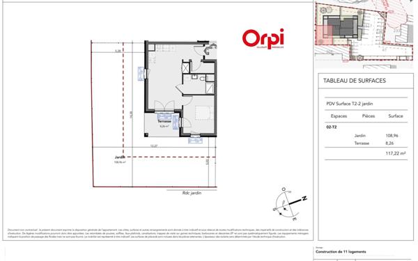 Appartement à vendre    2 pièces • 45,62 m2 Hussigny-Godbrange