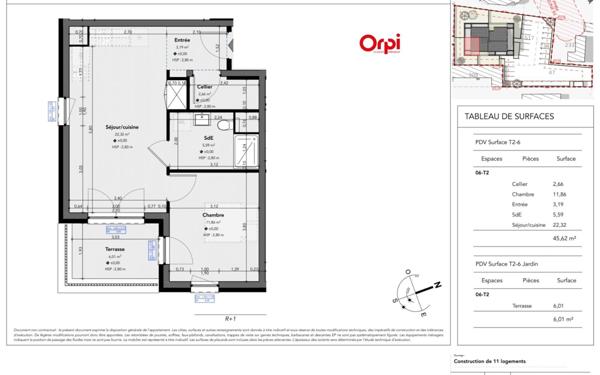 Appartement à vendre    2 pièces • 45,62 m2 Hussigny-Godbrange