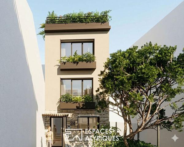 Maison neuve avec toit terrasse