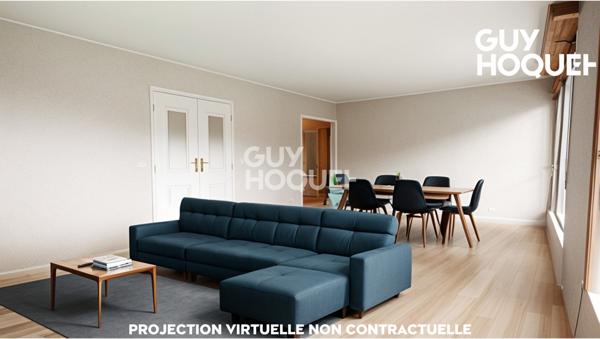 Appartement 5 pièce(s) - 4 Chambres et un bureau - 115 m² (Carrez) - Grande Terrasse - Beau Potentiel