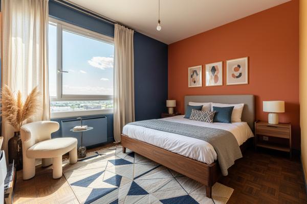 Appartement T4, 3 chambres, 100m2, balcon et cave