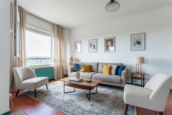Appartement T4, 3 chambres, 100m2, balcon et cave