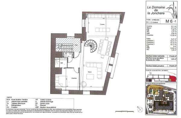 DUPLEX 6 pièces 174.45m2