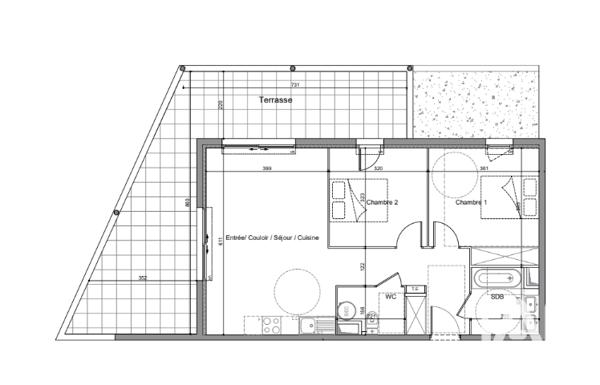 Appartement à vendre 3 pièces 64,55 m² Saint-André-de-Sangonis