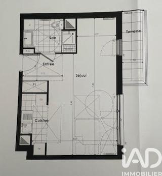 Studio à vendre 37 m² Boussy-Saint-Antoine