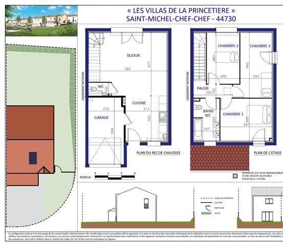 MAISON SAINT MICHEL CHEF CHEF 4 pièce(s) 80 m2,  
Saint michel chef chef 44730