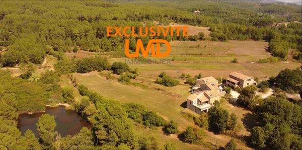 Propriété en pierre 430m2 avec 9ha de terres attenantes et lac