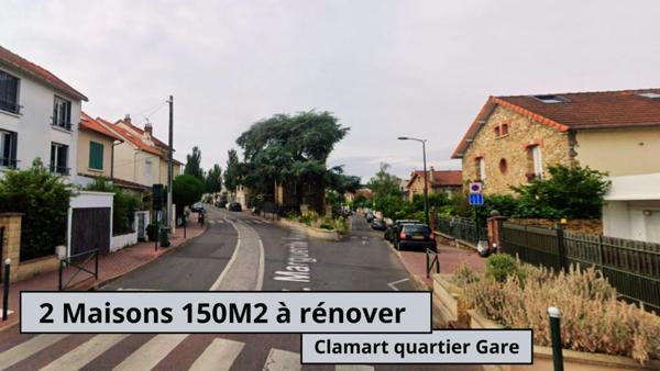 Clamart : ensemble 2 maisons de 150M2 à rénover