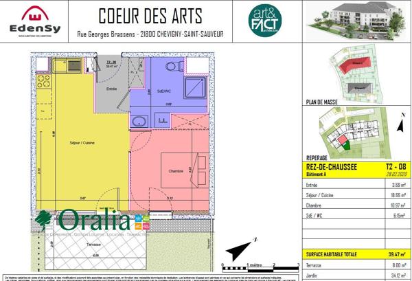Appartement · Location Chevigny Saint Sauveur (21800) 2 pièces · 39m²