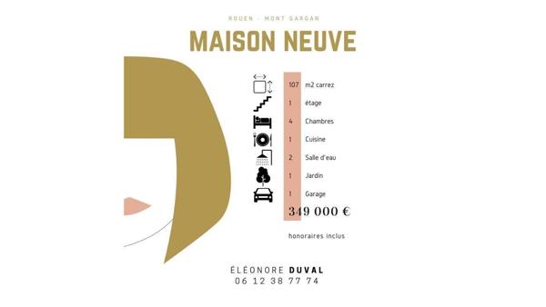Maison 6 pièces de 107 m² à Rouen (76000)
