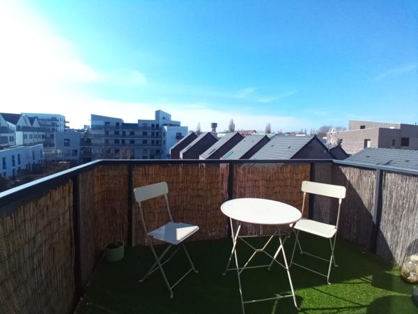 Lille (59000) Exclusivité : Appartement contemporain 63m² de 2019 , économe, dernier étage, DPE B, terrasse plein Sud