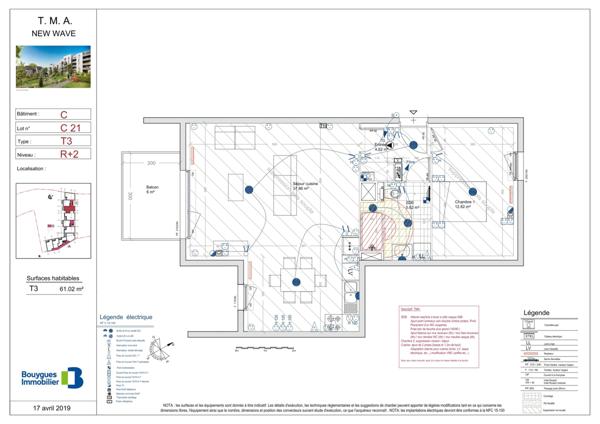 Lille (59000) Exclusivité : Appartement contemporain 63m² de 2019 , économe, dernier étage, DPE B, terrasse plein Sud
