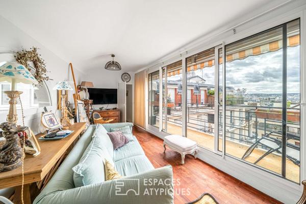 Écrin traversant avec terrasse filante à Jasmin