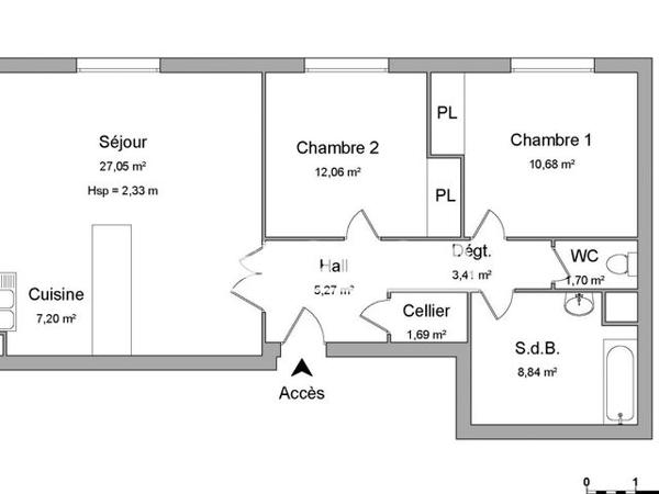 Location Appartement 3 pièces 77.9 m² - 11 RUE H-DE VILLE Montauban 82000