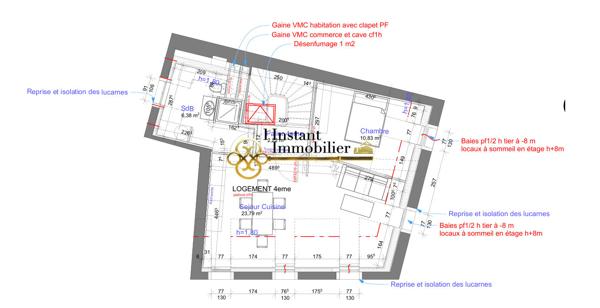 Morlaix - Place des Otages - Résidence Le Carroussel Appartement T2 modulable en T3 53 m2