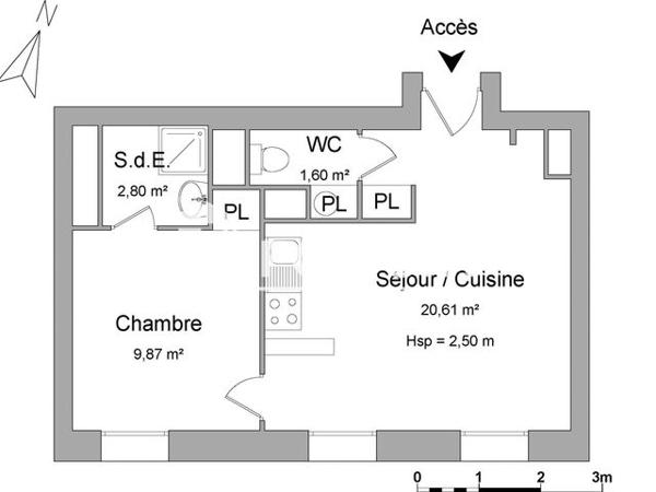 Location Appartement 2 pièces 34.88 m² - 11-15 RUE DU CHAPEAU ROUGE Avignon 84000