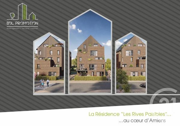 Appartement F3 à vendre  3 pièces - 73 m 2   AMIENS  - 80