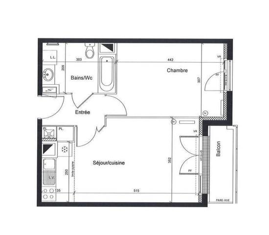 Appartement 2 pièces - 44980 Sainte-Luce-sur-Loire