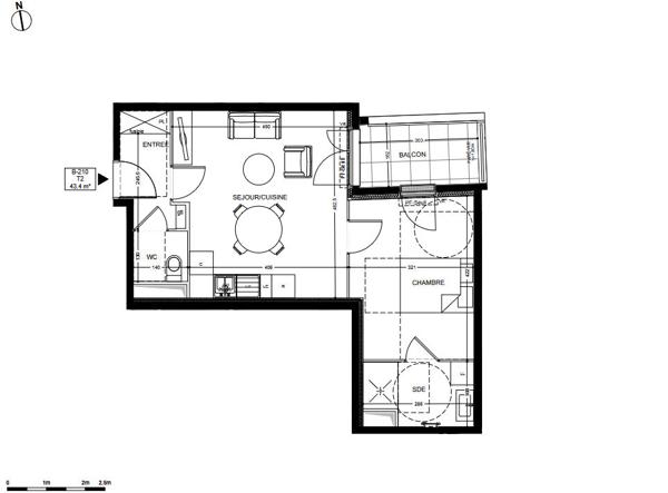 Appartement neuf 2 pièces à Ris-Orangis
