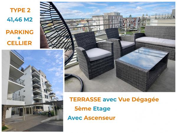 Appartement à vendre 2 pièces 41,46 m² Tours