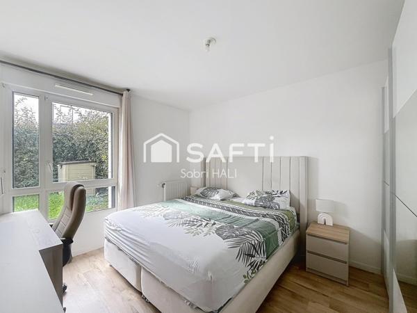 Appartement 3 pièces de 64m², immeuble de standing avec jardin et terrasse de 52m², exposé Sud-Ouest