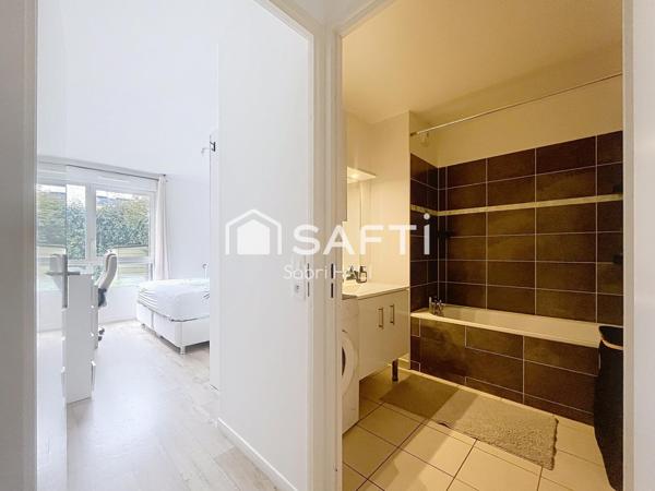 Appartement 3 pièces de 64m², immeuble de standing avec jardin et terrasse de 52m², exposé Sud-Ouest