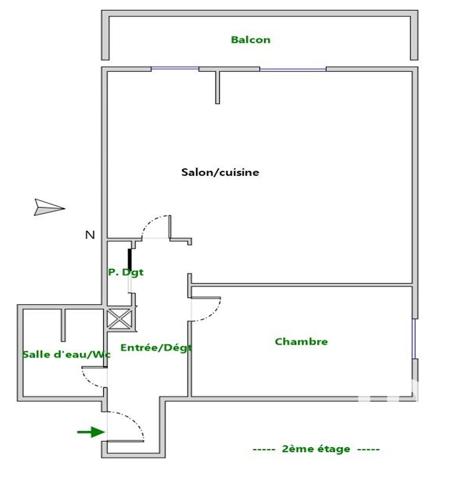 Appartement à vendre 2 pièces 45 m² Nîmes-Saint-Césaire