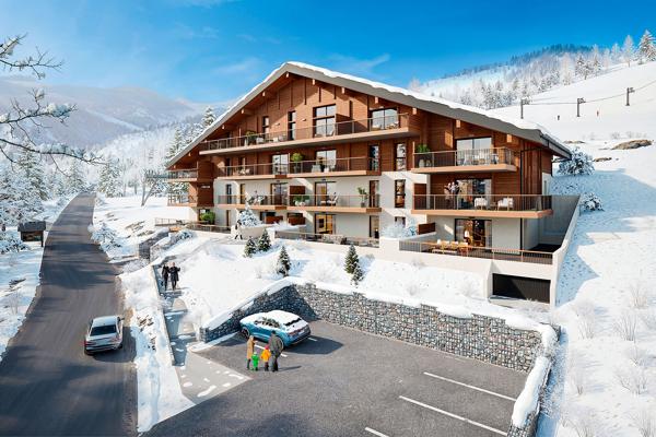 T2 avec coin montagne neuf à Crest-Voland – Balcon, parking et cave inclus