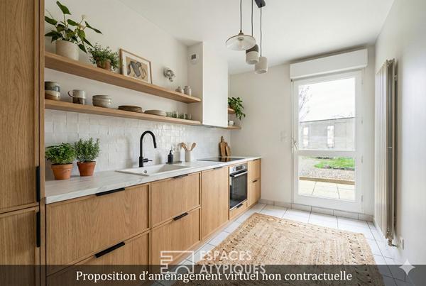 Appartement avec jardin et garage en hypercentre