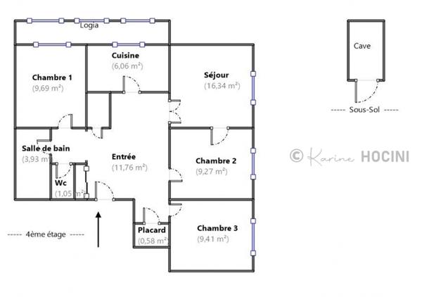 Appartement à vendre 4 pièces 68 m² Créteil