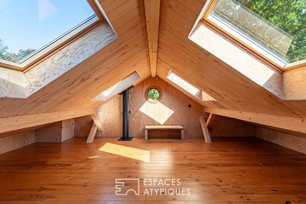 Maison neuve à ossature bois style anglo-normand dans le parc de Maisons-Laffitte