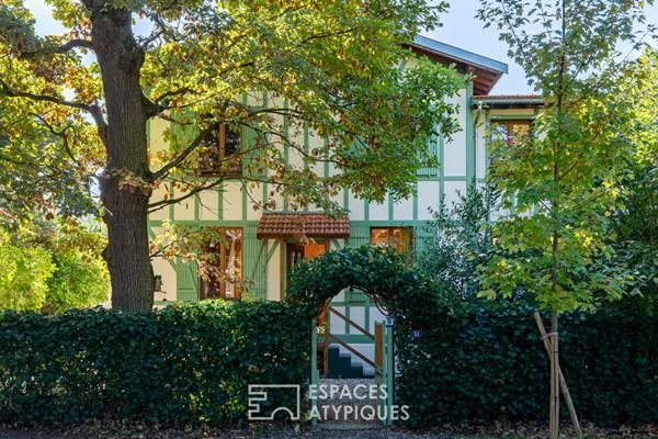 Maison neuve à ossature bois style anglo-normand dans le parc de Maisons-Laffitte