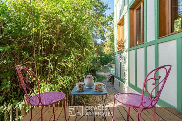 Maison neuve à ossature bois style anglo-normand dans le parc de Maisons-Laffitte