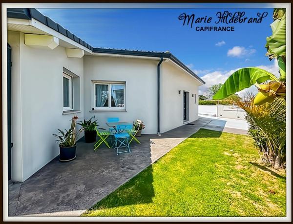 Villa contemporaine 134m² habitables avec piscine, séjour cathédrale, vue dégagée, jardin et double garage