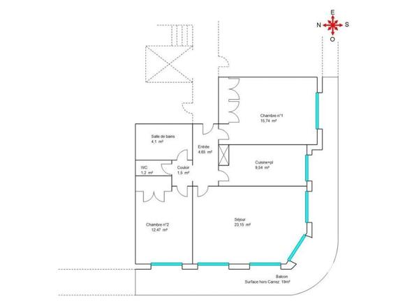 Appartement à vendre 3 pièces 72,35 m² Menton