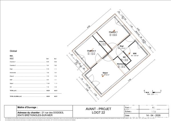 Maison à vendre 3 pièces 40 m² Bretignolles-sur-Mer