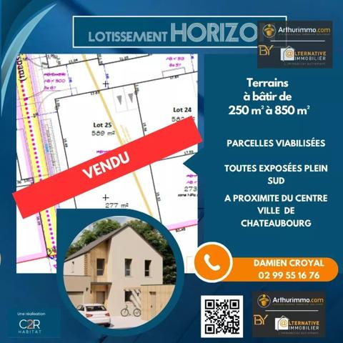 Vente Terrain 388 m2 à Châteaubourg