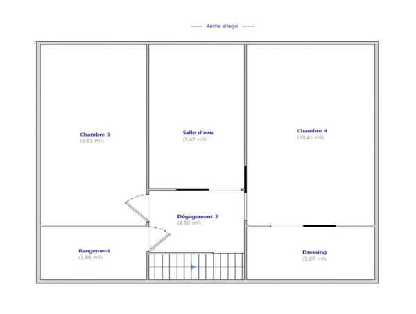 NEUVILLE SUR SAONE (69) -DUPLEX 123 m², 4 chambres, Dernier étage avec asc, Vue dégagée, DPE C
