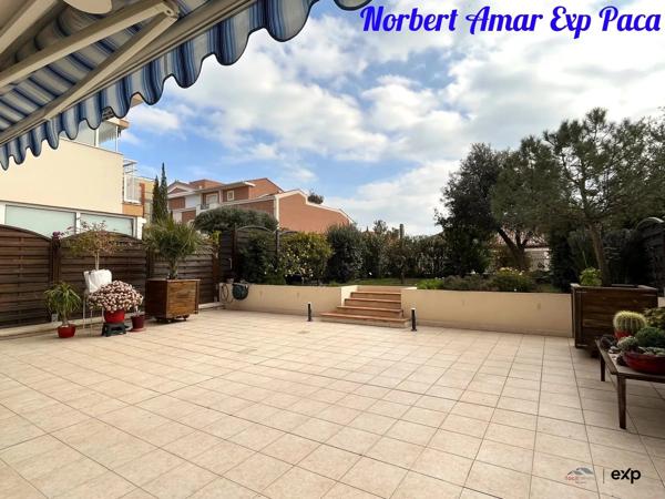 Appartement de Standing, Emplacement idéal, tout à pied : mer, plage, commerces.  avec Terrasse et Jardin Suspendu