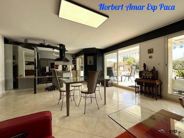 Appartement de Standing, Emplacement idéal, tout à pied : mer, plage, commerces.  avec Terrasse et Jardin Suspendu