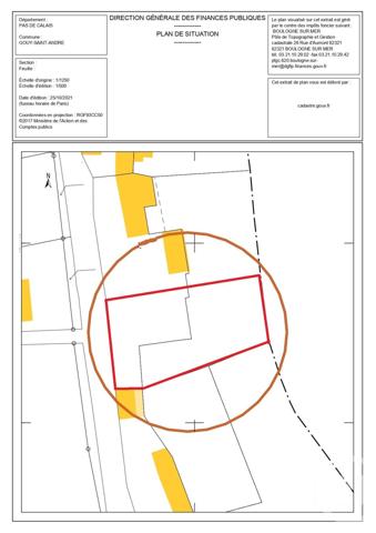 Terrain à vendre  1011 m2 GOUY ST ANDRE - 62