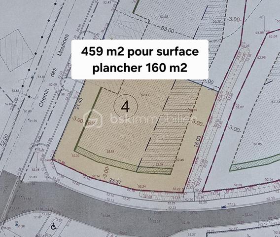 Terrain de 459 m²