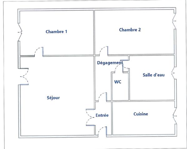 Appartement 3 pièces - 54 m² Exclusivité efficity