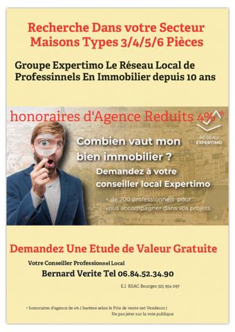 Montigny (18250) Maison de Bourg 5 Pièces de 130m2 avec Double Garage SANS TRAVAUX A PREVOIR