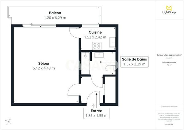 Vente Appartement 1 pièce de 35m² - 75020 Paris